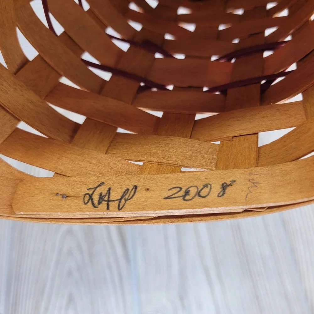 Longaberger Sweetheart True Love Basket 2008 Red‎ Heart Lid Protector Primitive